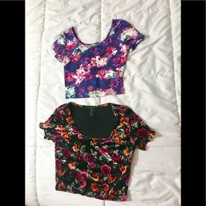 Two for One Floral Crop Tops